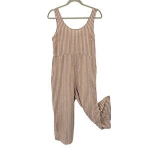 Patagonia Sleeveless Jumpsuit XS Garden Island Evening Mauve Striped Hemp NWT